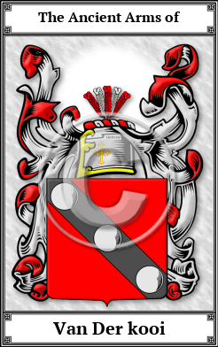 Van Der kooi Family Crest Download (JPG)  Book Plated - 150 DPI